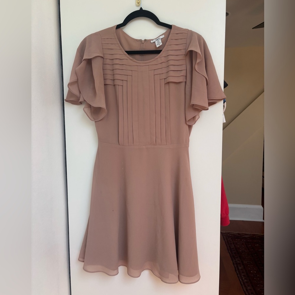Bar III Mini Dress in Mauve with Pleated Design